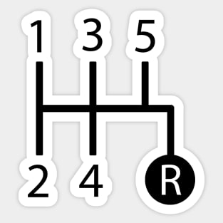 5 speed shift pattern Sticker